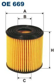 Oil Filter Filtron Nissan Almera Ii Tino Navara Pick Up Primera X-trail I 2.2d 2.5d 03.00 Inner Diameter 26.5 Mm Outer Diameter 73.0 Mm Height 73.0 Mm