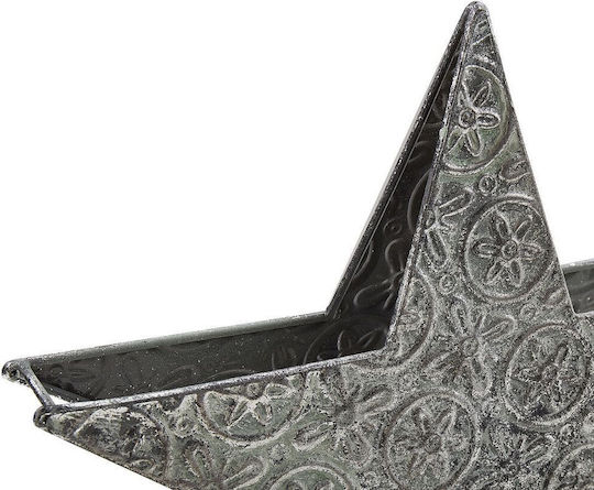 Beliani Beliani Christmas Metal Candlestick Silver 2 Pieces