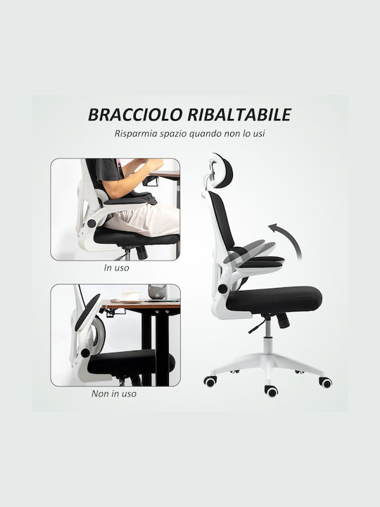 HomCom Scaun De Birou Cu Inclinare Negru