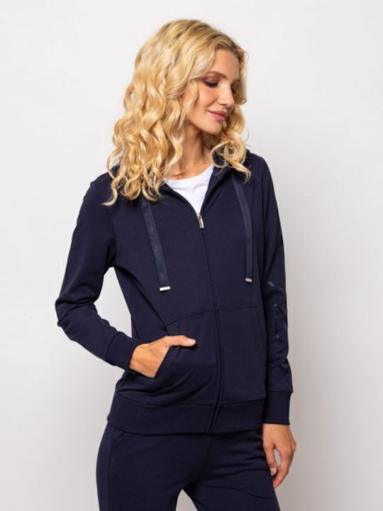 Дамска Суитшърт Жакет Худи Navy