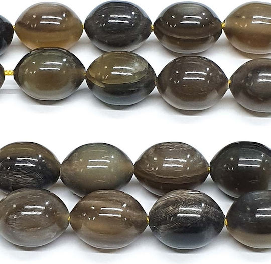 Roloi Komboloi Horn Worry Beads Gray 32cm