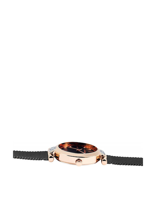 Just Watch Men's Watch Battery with Black Metal Bracelet