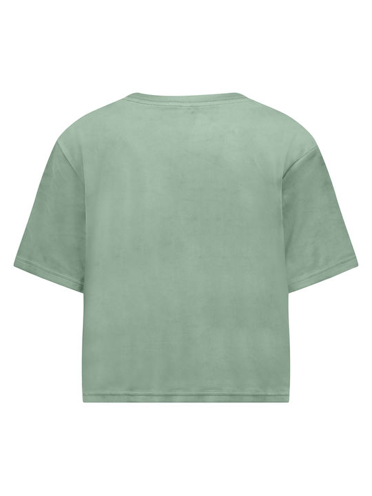 Hunkemöller Winter Women's Velvet Pyjama Top Green Bay