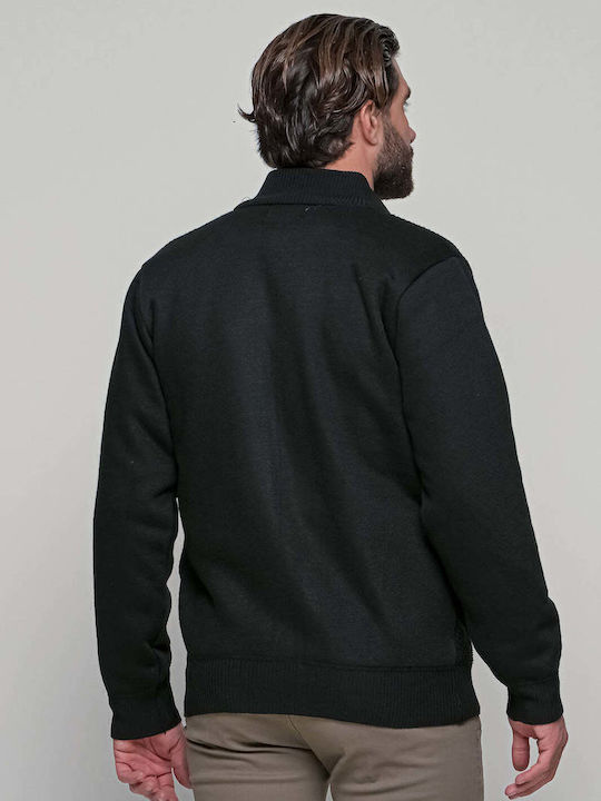 Herren Strickjacke Black