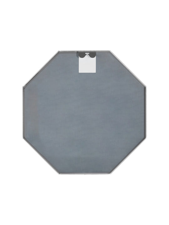 HomeMarkt Archer Oglindă de Perete cu Argintiu Ramă din Metalic 74x74cm 1buc