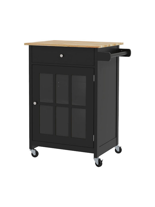 Επιδαπέδιο Ντουλάπι Μαύρο 67x48x86.5εκ.