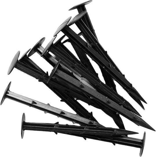 Set 100 Agrotextile Spinning Nails Zola Plastic Length 12.5 Cm Black