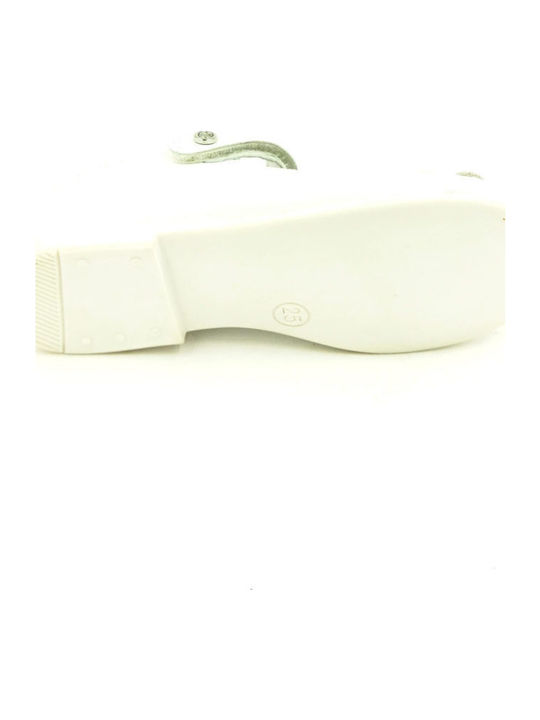 Kids Anatomic Leather Ballerinas with Hoop & Loop Closure White