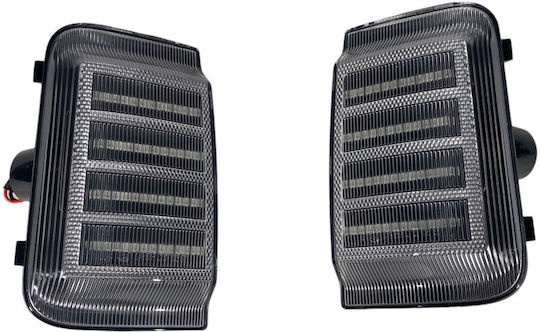 Sequential LED Mirror Indicators Fiat Ducato Citroen Jumper Promaster 2006-2019 Chrome 2pcs