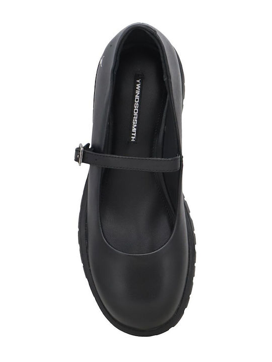 Timeless Women's Ballerina Shoes In Patent Leather In Black Colour