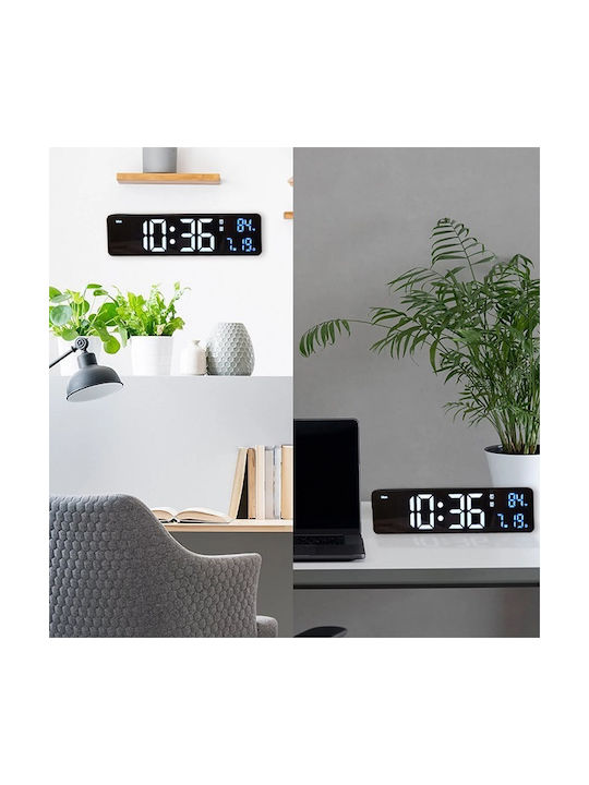 Tabletop Digital Clock with Alarm White 466257_w