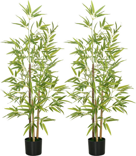 Arbore Artificial de Exterior Bambus Green 120cm HomCom