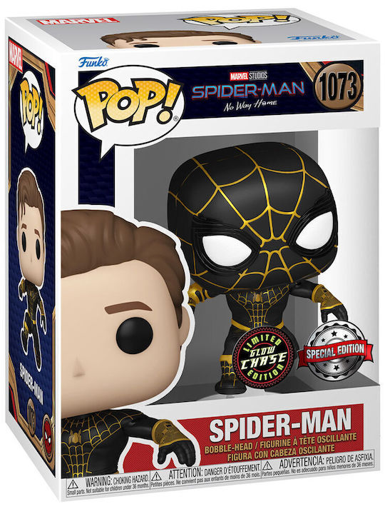 Funko Pop! Marvel: Spider-Man Costum negru Bobble-Head & Strălucește în întuneric Chase Funko Pop! Marvel: Spider-Man Costum negru Bobble-Head & Strălucește în întuneric Chase