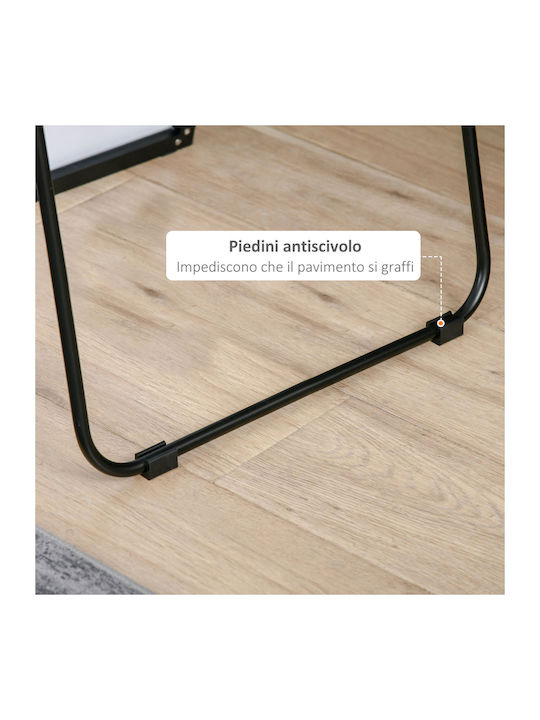 HomCom Καθρέπτης με Μαύρο Μεταλλικό Πλαίσιο 161.5x50cm