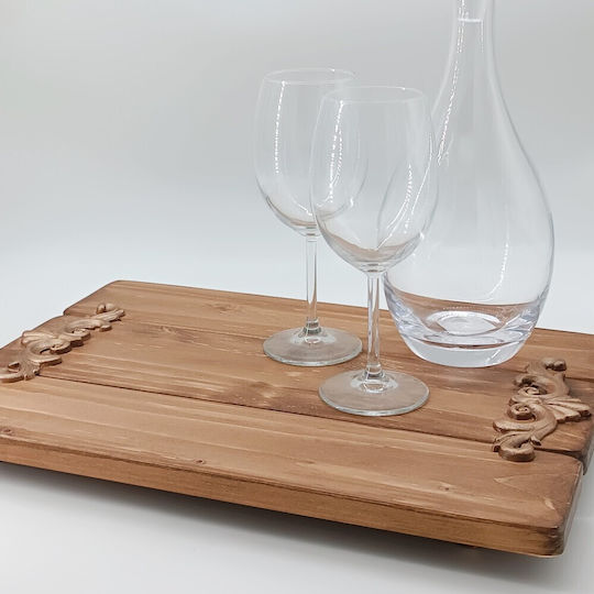 Ξύλινος Δίσκος Πλατώ Διακόσμησης 44x31x5 Εκ Korrescraft 236-031-03