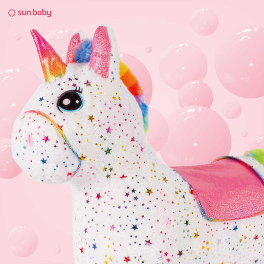 White Starry Unicorn Plush Hoppers for Kids