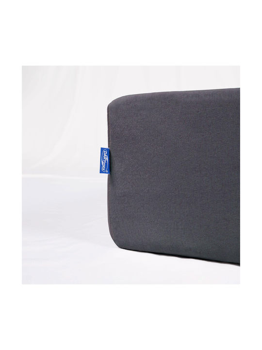 Darymex Σεντόνι Μονό με Λάστιχο Βαμβακερό Γκρι 80x160cm