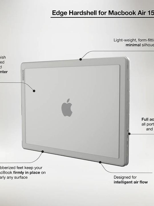 Incase Hardshell Чанта Калъф за лаптоп 15" в Прозрачен цвят
