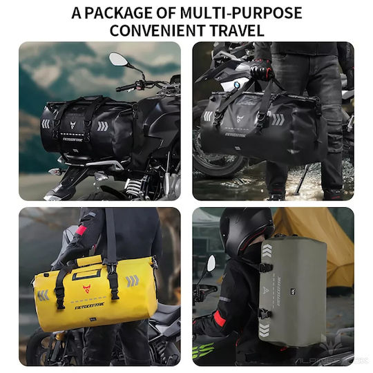 Motorcycle Tail Bag Waterproof 46L In Black Color