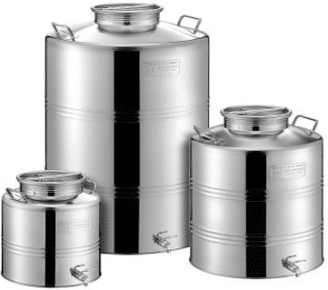 Inox Metalbox Oil Wine Container 25 Lt Screw Cap Vent Valve