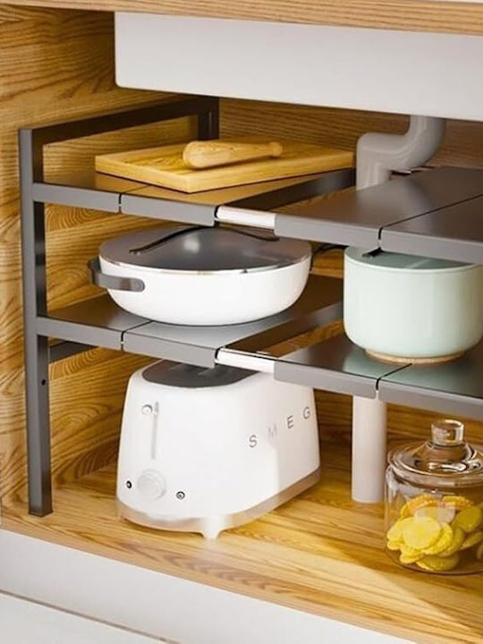 Cupboard Shelf Metal 53x48.5cm Black