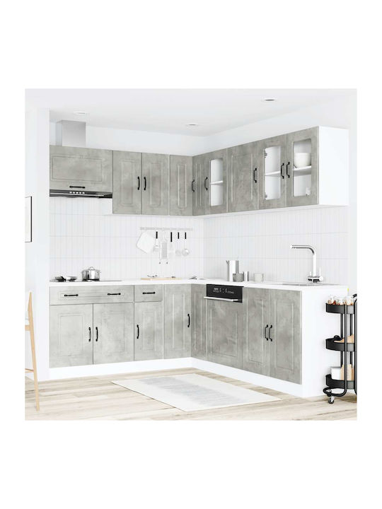 Kalmar Kitchen Cabinet Set Wall & Floor Processed Wood