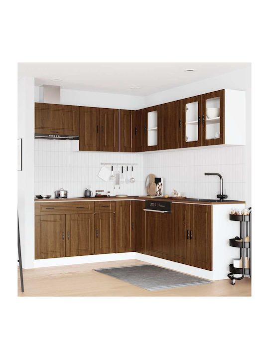 Porto Kitchen Cabinet Set Wall & Floor Processed Wood