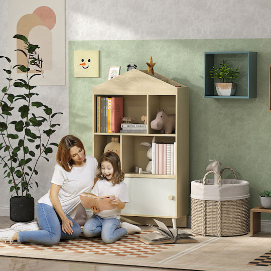 Bücherregal Boden Weiß 80x30x140.5cm