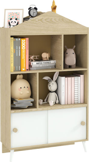 Bücherregal Boden Weiß 80x30x140.5cm
