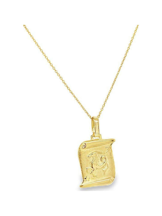 Xryseio Kids Pendant Zodiac Sign In 14K Gold