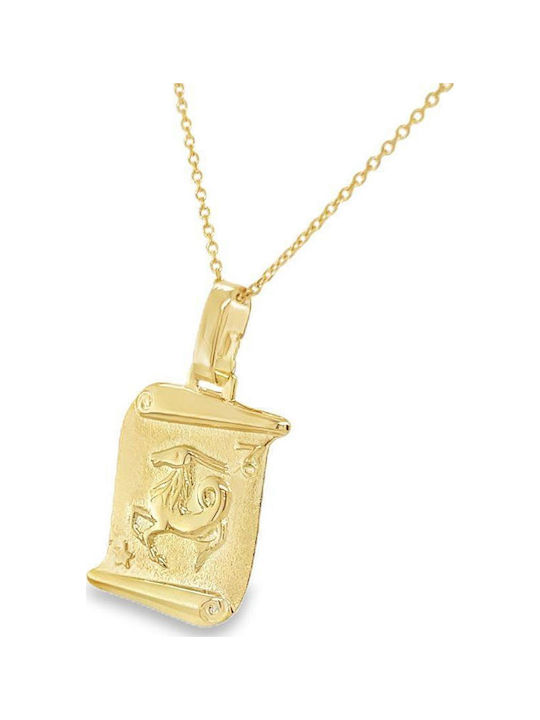 Xryseio Kids Pendant Zodiac Sign In 14K Gold