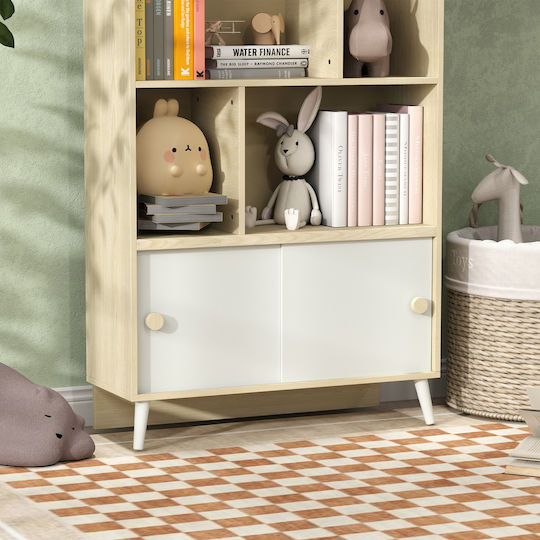 Bücherregal Boden Weiß 80x30x140.5cm