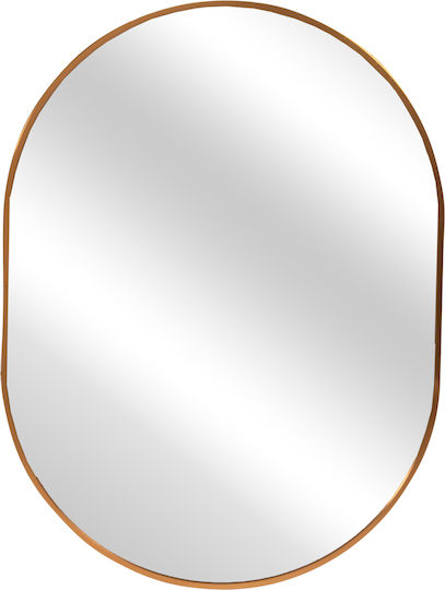 HomeMarkt Archer Wall Mirror Oval with Gold Metallic Frame 79x59cm 1pcs