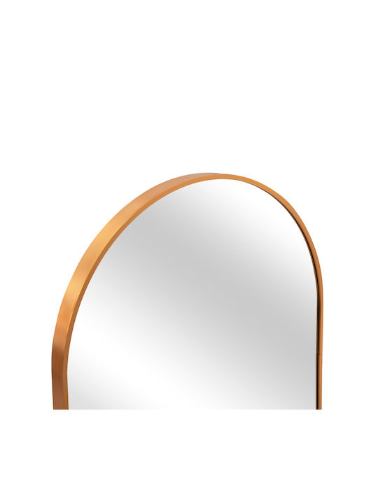 HomeMarkt Archer Wandspiegel Oval mit Gold Metallisch Rahmen 79x59cm 1Stück