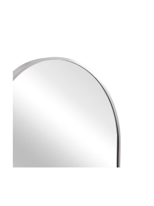 HomeMarkt Archer Wandspiegel Oval mit Silber Metallisch Rahmen 79x59cm 1Stück