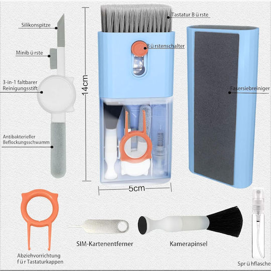 Κιτ Καθαρισμού Ηλεκτρονικών Gadget 10 σε 1 Καθαριστικό Πληκτρολογίου