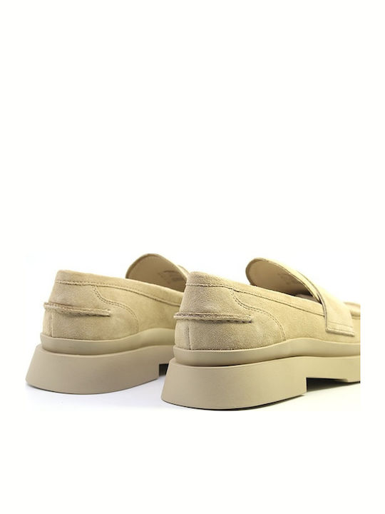 Mike Loafers Dama Din Piele În Culoare Bej