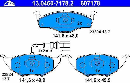 Brake Pads Audi A6 4f2 C6 Ate 13046071822