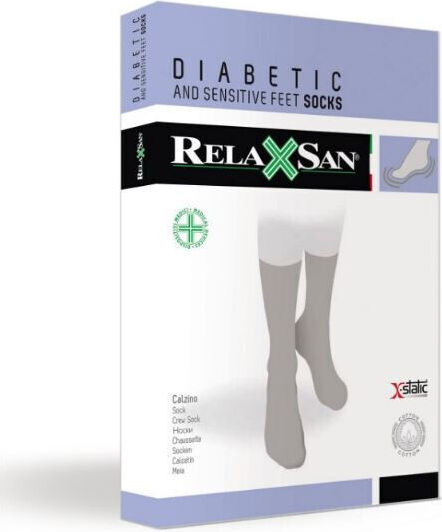 Relaxsan 550 Diabetic Short Socks Compression-free Unisex Beige