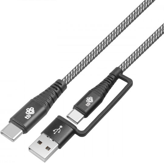 Tb Energy Regular USB 2.0 Cablu USB-C bărbătesc - USB-A / USB-C Negru 1.2m