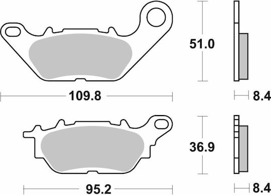 SBS Motorcycle Brake Pads for Yamaha TT