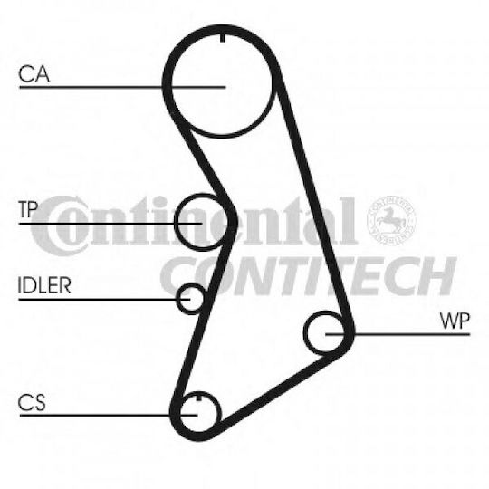 Timing Belt Kit Audi A3 8l1 Contitech Ct909k7