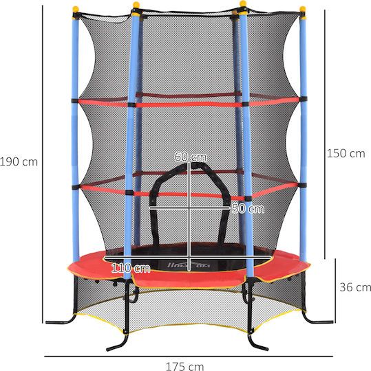 HomCom Trampolină Gimnastică Diametru 175buc cu Net