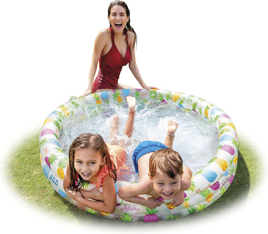 Intex Pineapple Splash Children's Round Pool Inflatable 132x28cm Transparent Pineapple Splash