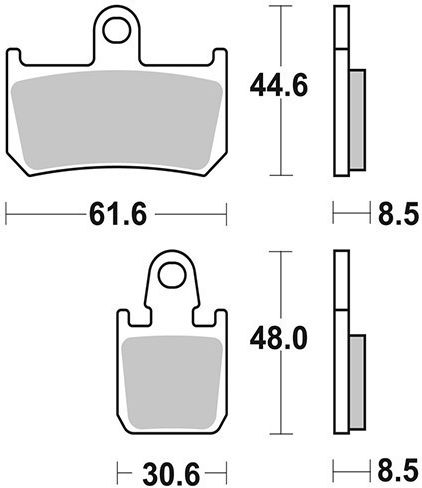 SBS Motorcycle Brake Pads 839RS for Yamaha TT / MT-01 / V-MAX