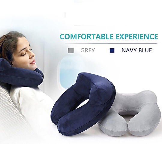Memory Foam Travel Pillow Blue