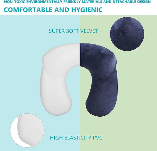 Memory Foam Travel Pillow Blue