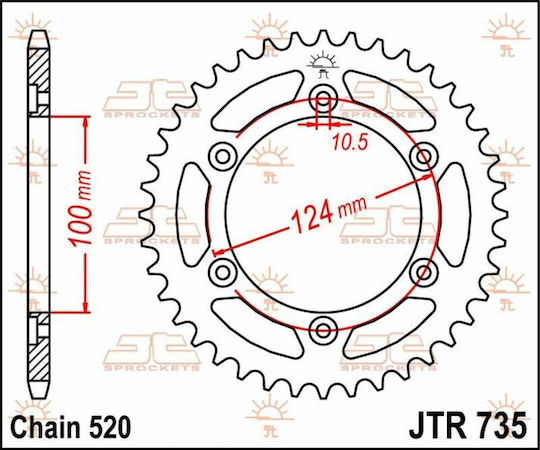 JT Sprockets Rear Sprocket for Ducati Monster