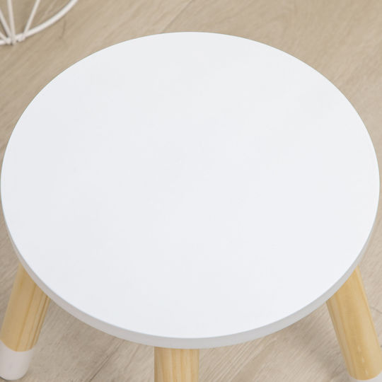 Zonekiz Kinder Schminktisch Set Frisiertisch Hocker Spiegel 2 Schubladen Weiß Holz 316-005v00wt