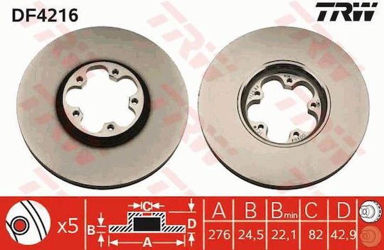 TRW Brake Discs for Ford Transit